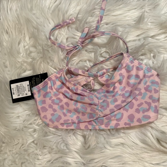 Art Class Girls Leopard Two-Piece Bikini Pink Blue Size M 7/8 NEW - Picture 2 of 9